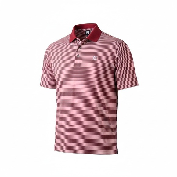 FootJoy Other - FootJoy Mens ProDry Striped Golf Polo Shirt Red White Short Sleeve FJ Logo XL